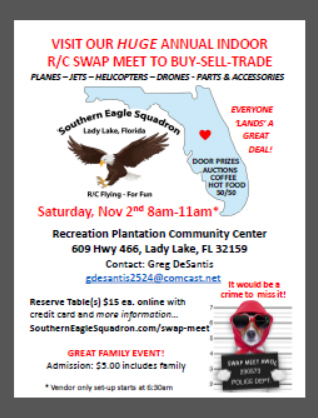 HUGE SES Indoor Swap Meet on Nov 2nd - Southern Eagle Squadron