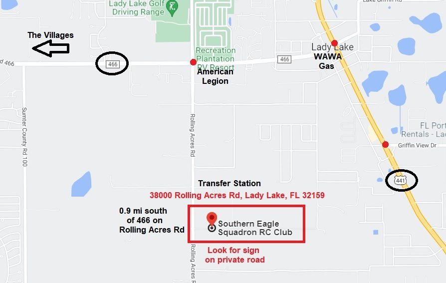 Directions Southern Eagle Squadron